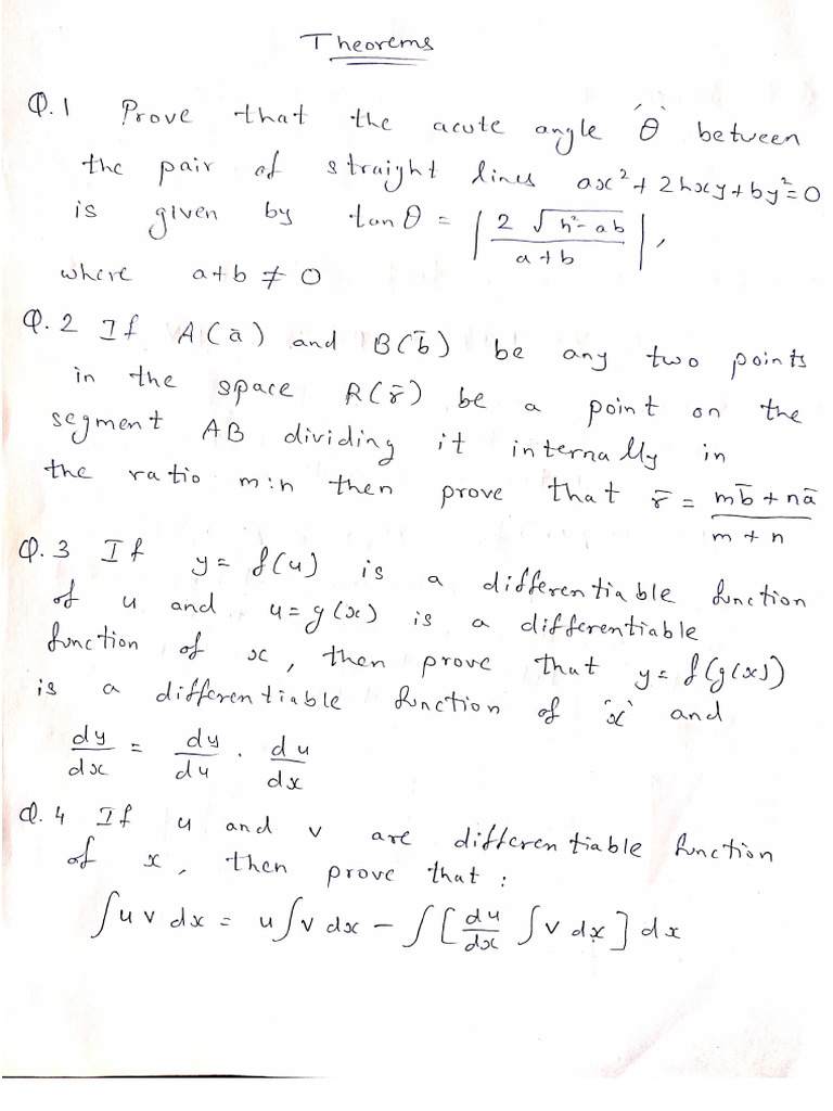 HSC Maths Practical Questions | PDF