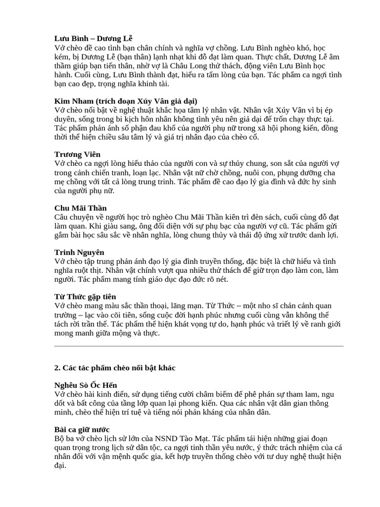Chèo Tu NG 10 | PDF