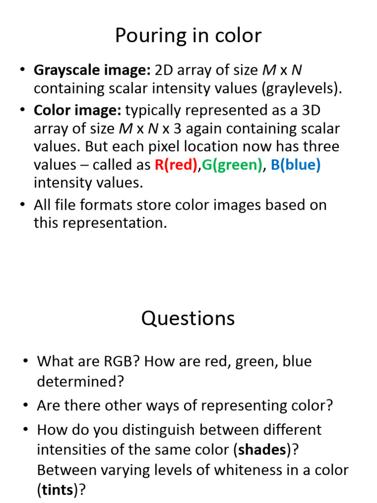 ColorModels_ColorImageProcessing (1) (1) | PDF | Color | Rgb Color Model