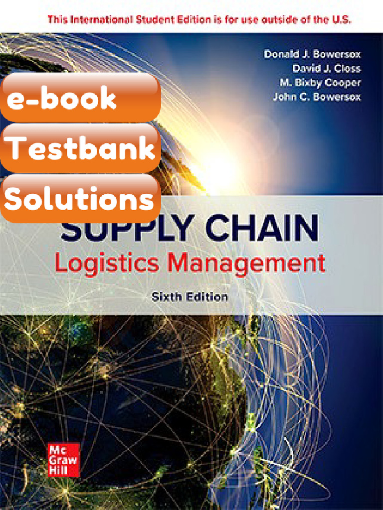 eBook & Testbank Supply Chain Logistics Management 6th Edition Donald J ...