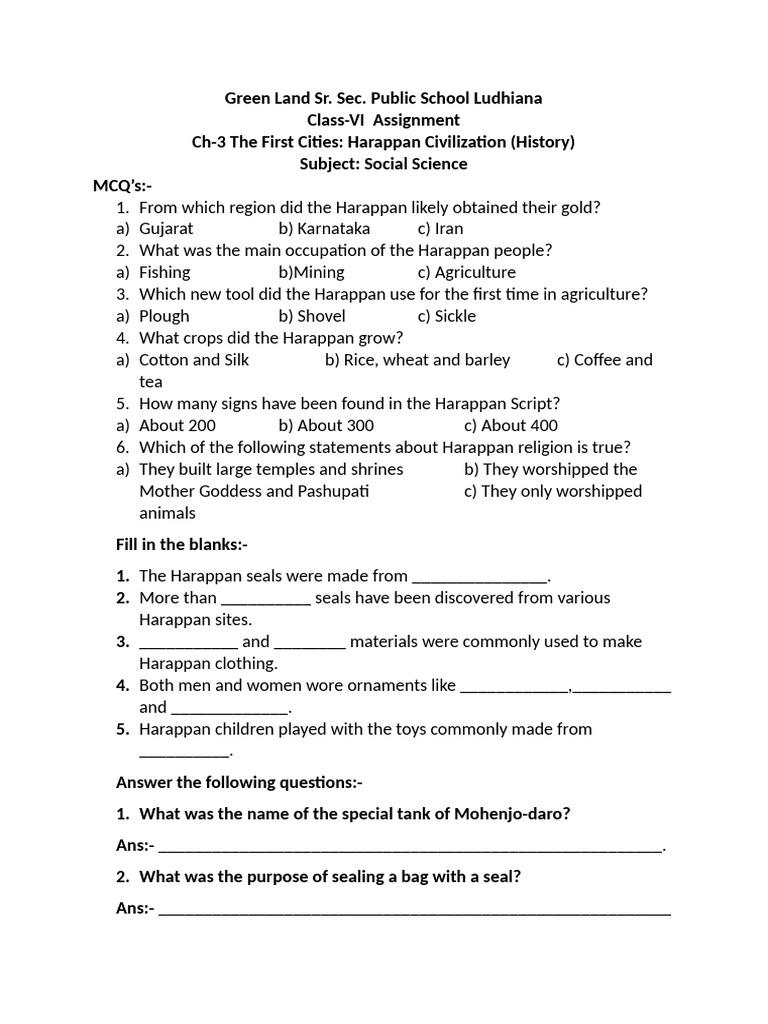 Assignment History Ch-3 VI (24-25) | PDF