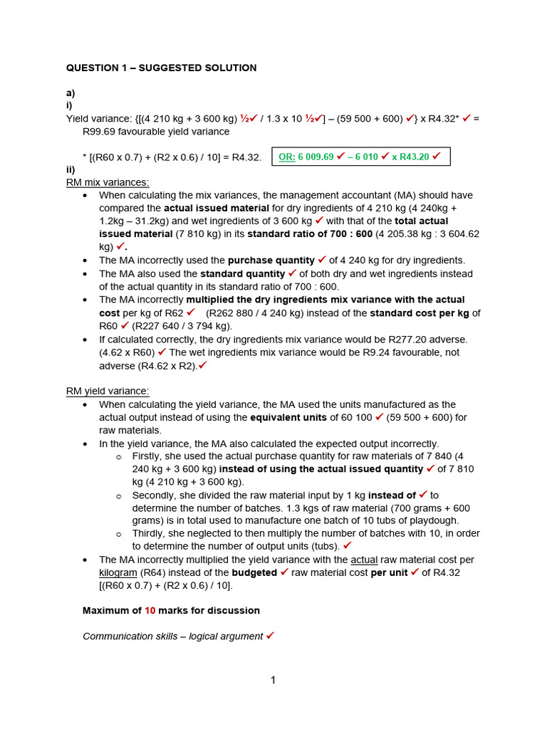 ManAcc 378 - 2022 A1S1 - Solution | PDF | Inventory | Cost Of Goods Sold