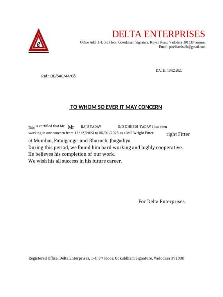 Delta Enterprises Abhisek1 | PDF