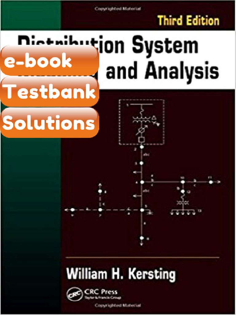 Testbank Distribution System Modeling and Analysis 3rd Kersting Fast ...