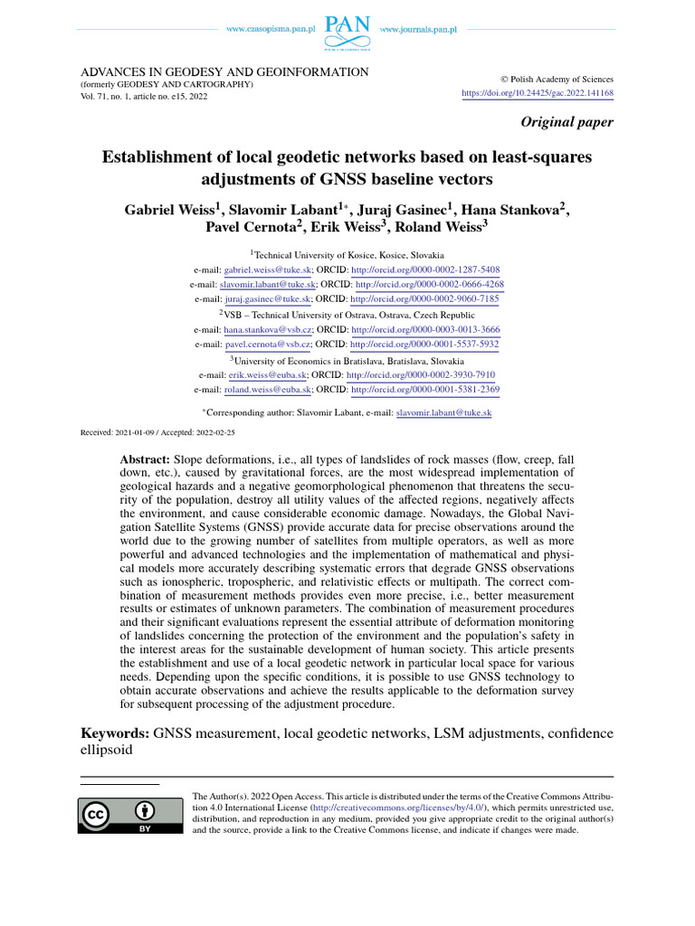 Establishment of Local Geodetic Net | PDF | Landslide | Geodesy