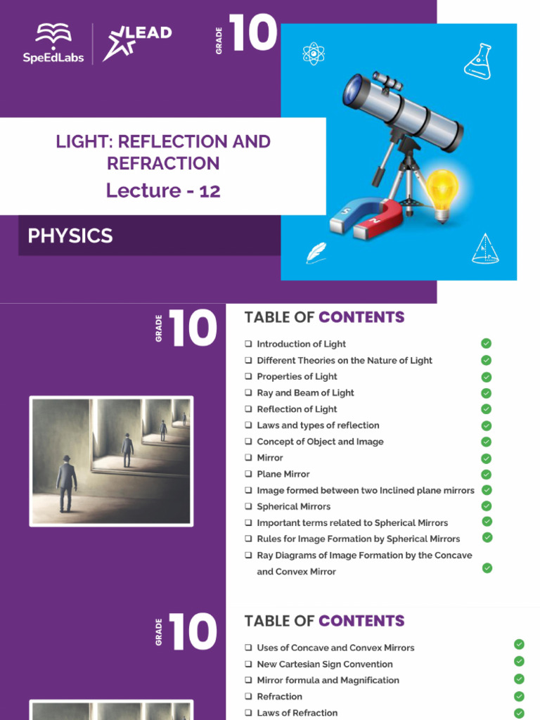 Light Reflection and Refraction L12 | PDF