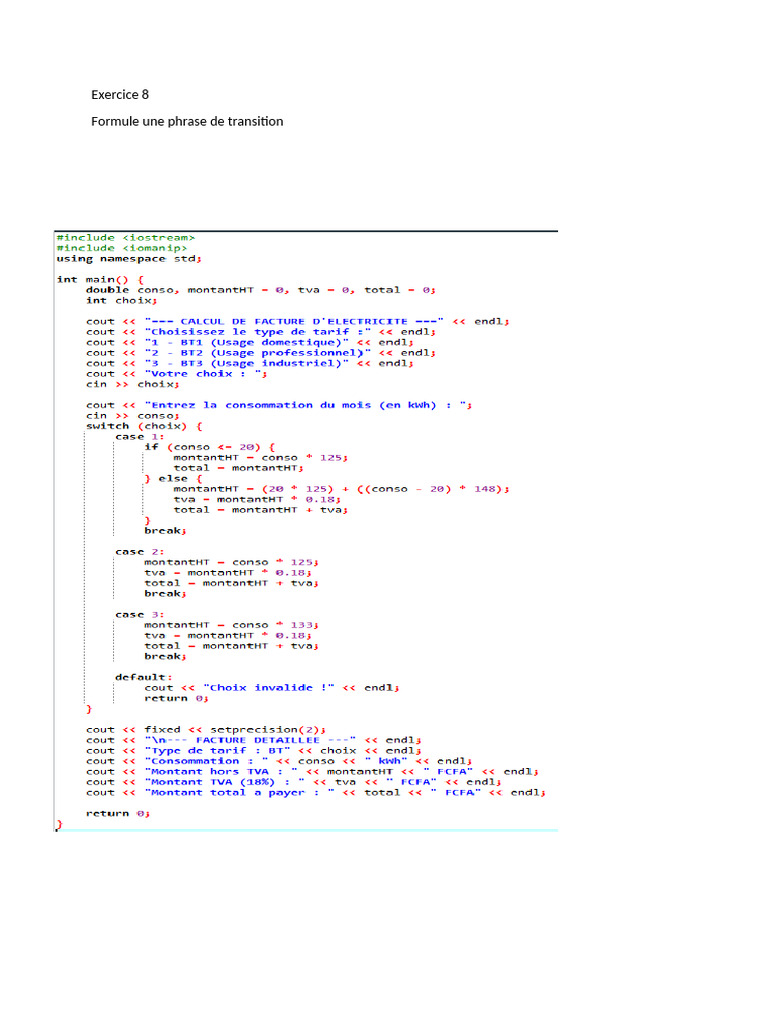 Exercice 8 | PDF