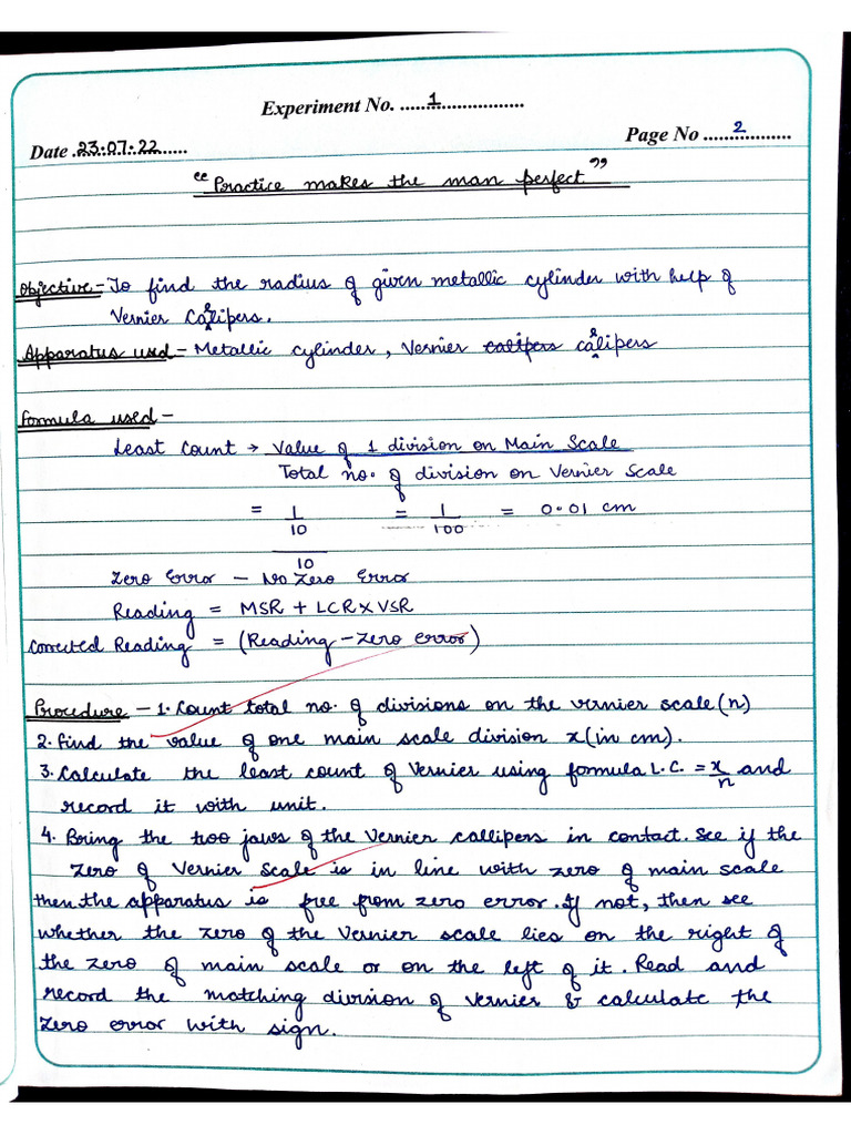 All Experiment of Class - Xi ISC Physics | PDF
