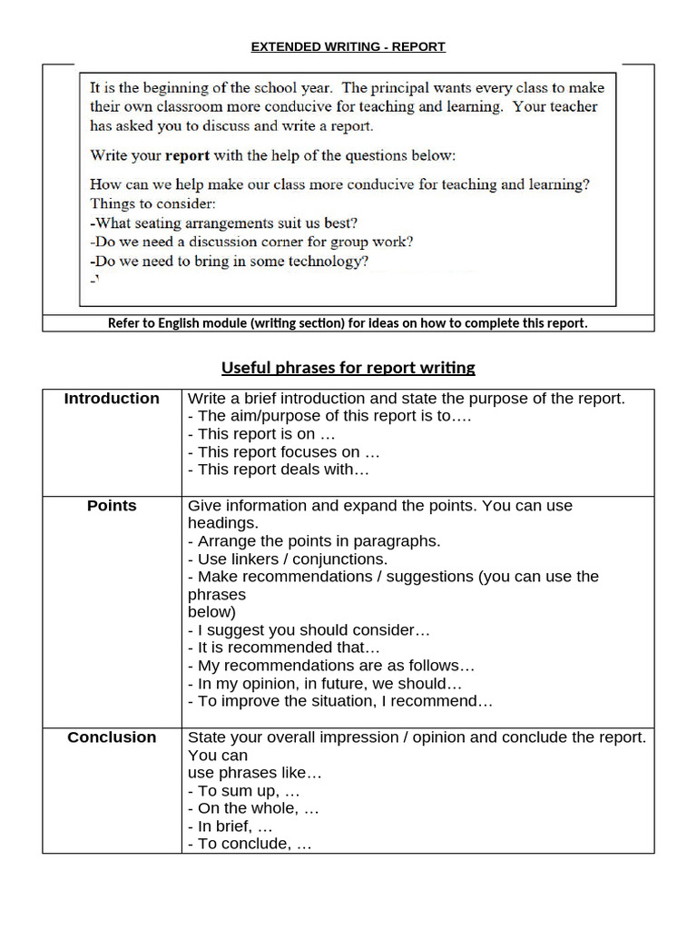 Report Writing Question | PDF