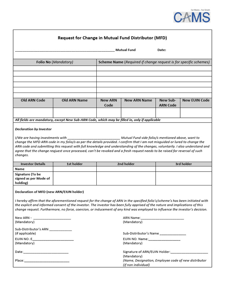 Request For Change in Broker | PDF