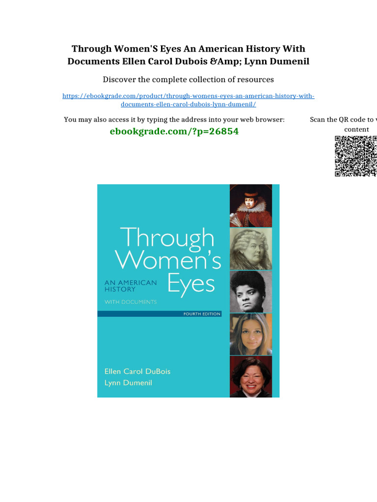 Through Women's Eyes An American History with Documents Ellen Carol ...