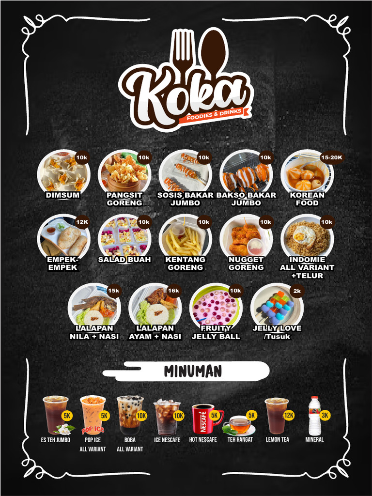 Menu Koka PDF HD | PDF