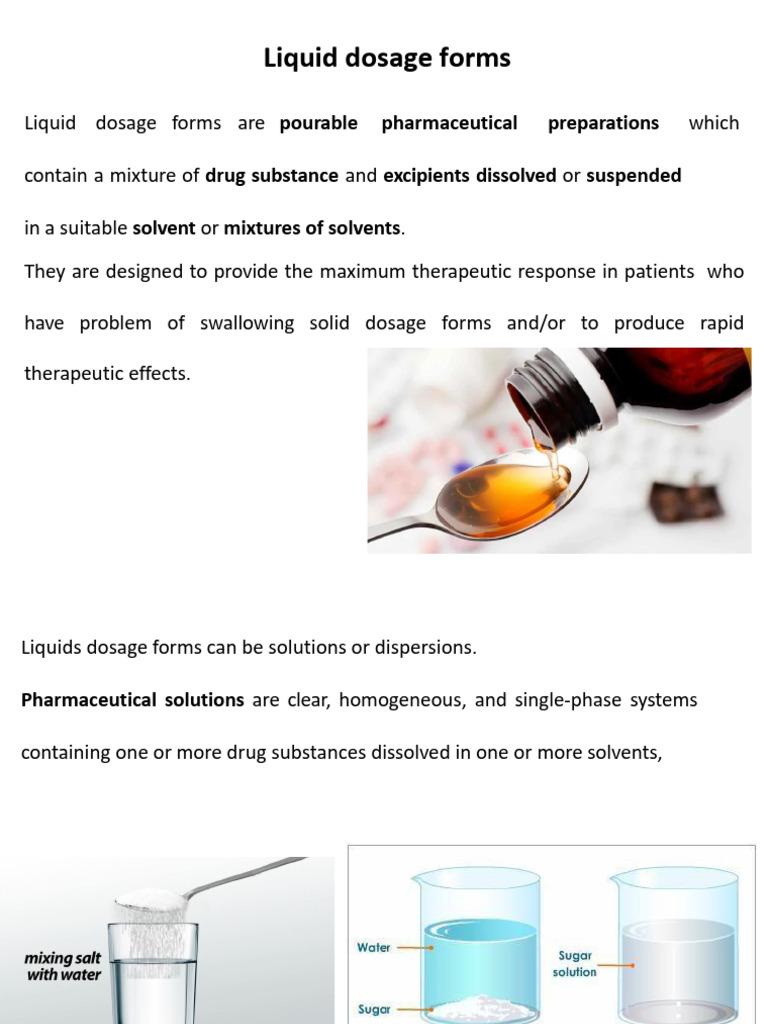 4.1 Liquid Dosage Forms_Unit IV Part I | PDF | Surfactant | Sugar ...