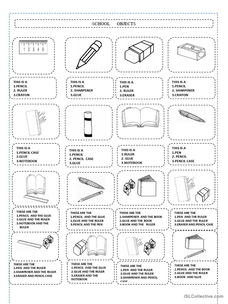 This Is These Are School Objects | PDF