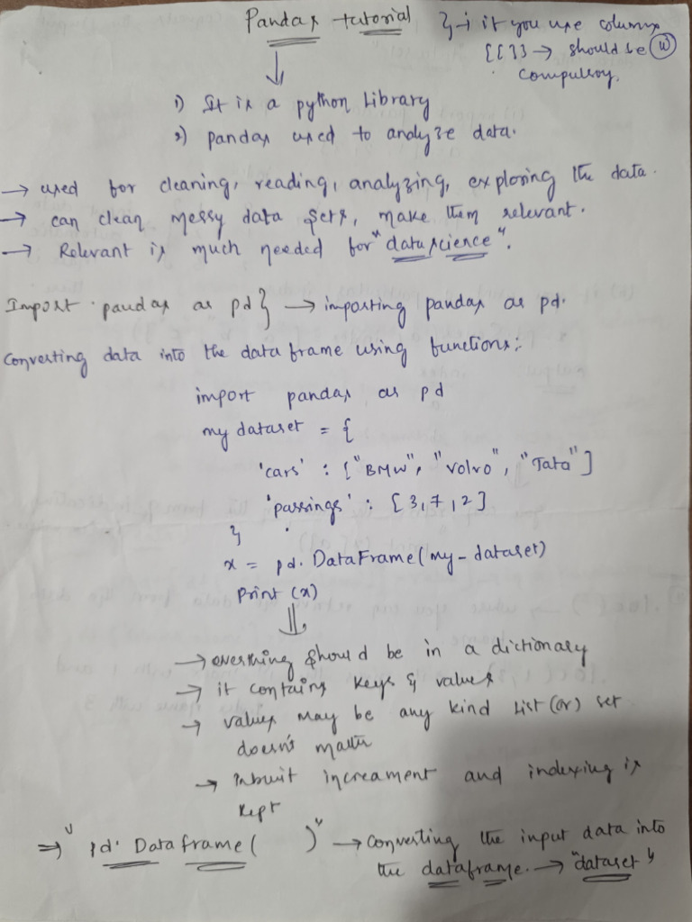 Pandas Notes | PDF | Data Analysis