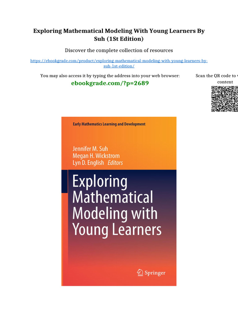 Exploring Mathematical Modeling With Young Learners by Suh (1st Edition ...