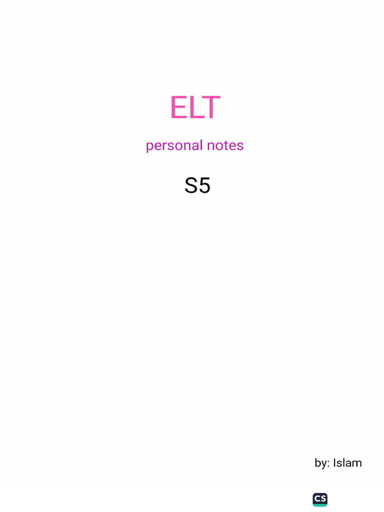 Elt S5 | PDF