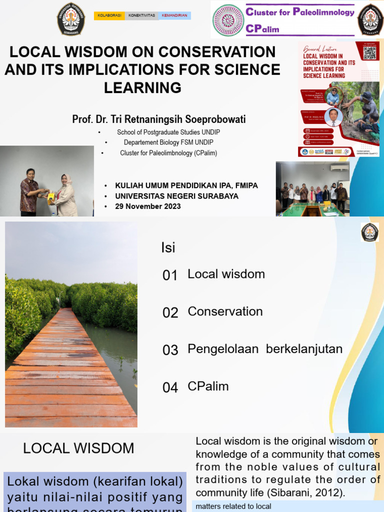Local Wisdom in Conservation and Its Implications For Science Learning ...