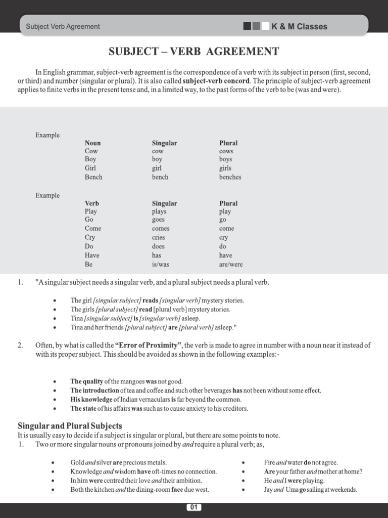 01 Sub Verb | PDF
