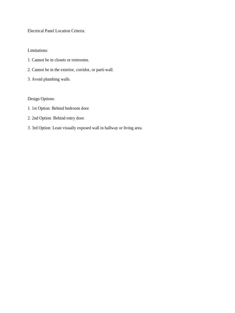 Unit Panel Locations | PDF