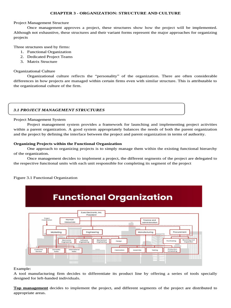 Chapter 3. Word File. OM 303 | PDF | Project Management | Matrix ...