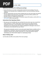 Amazon Online Return Instructions | PDF