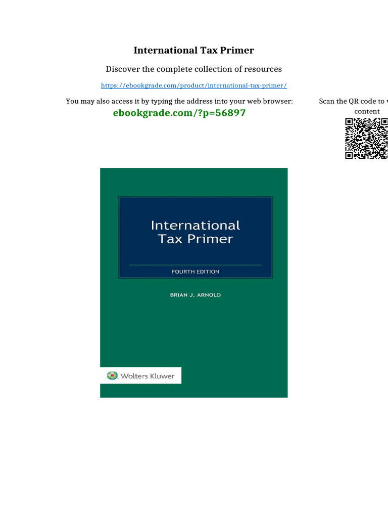 International Tax Primer Full | PDF | Grenada | Intellectual Property