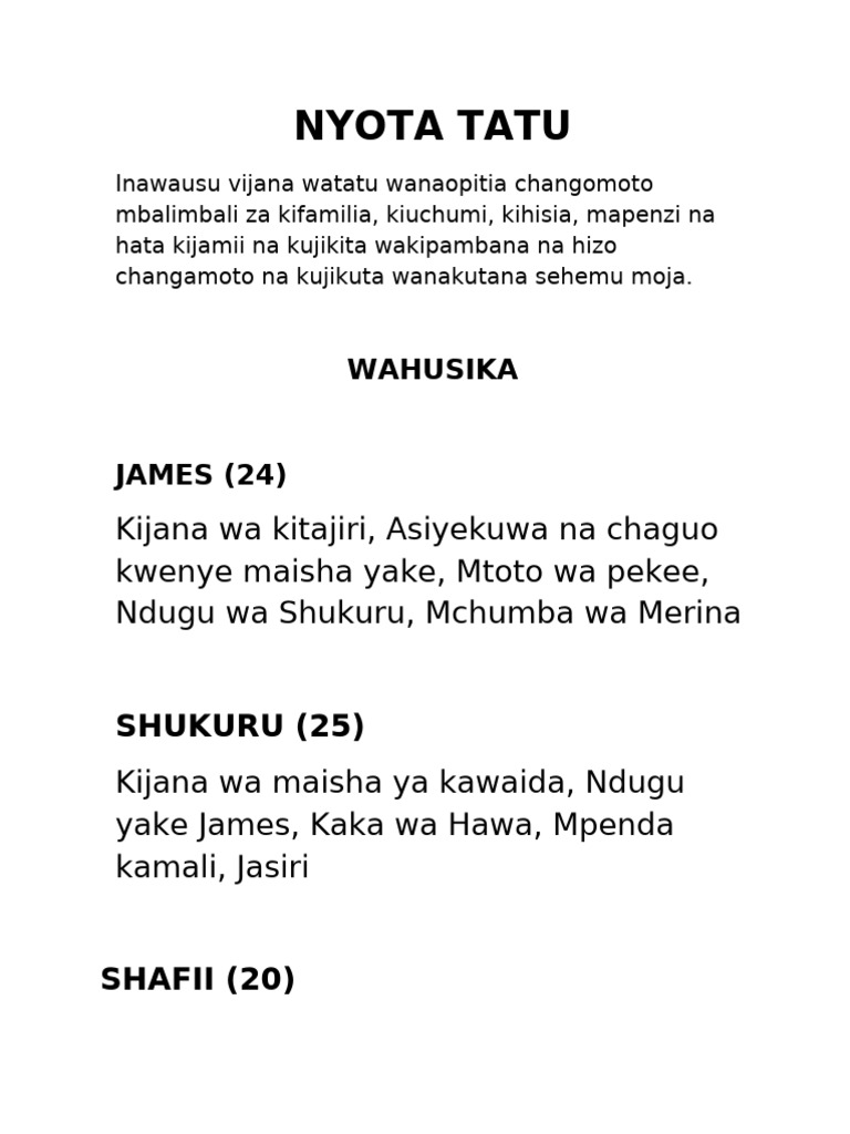 Nyota Tatu-Wps Office | PDF