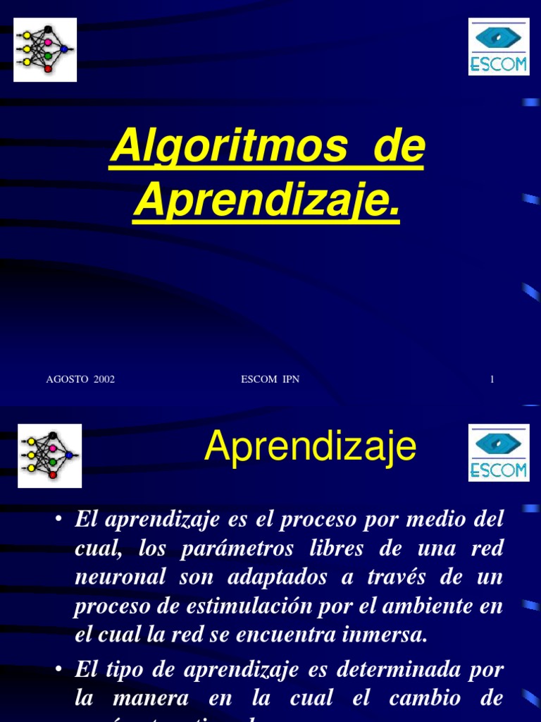 Algoritmos de Aprendizaje | Neurociencia Cognitiva | Áreas de informática
