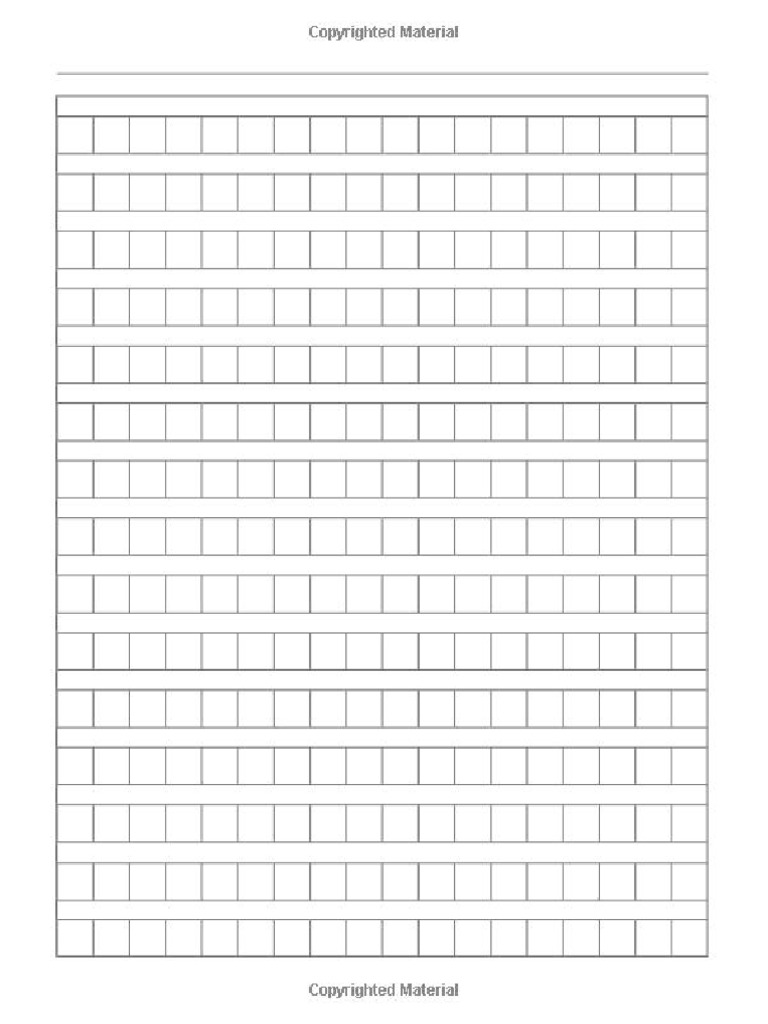 Blank Korean Handwriting Blocks | PDF