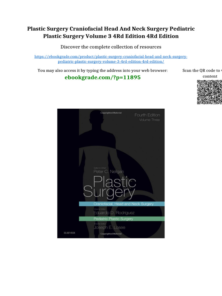 Plastic Surgery Craniofacial Head and Neck Surgery Pediatric Plastic ...