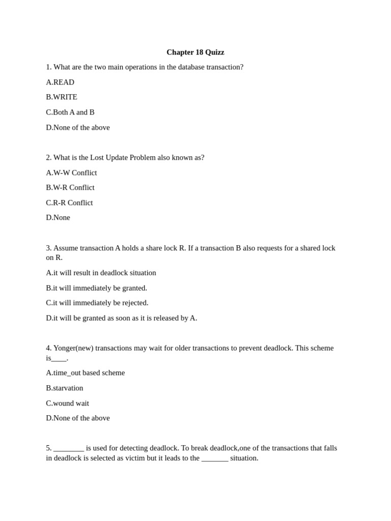 Chapter 18 Quizz | PDF