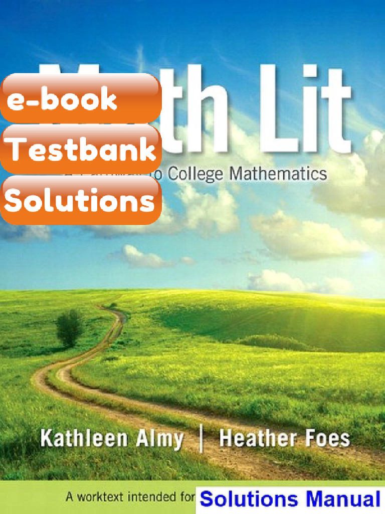 Math Lit 1st Edition Almy eBook & Testbank | PDF | Mathematics ...