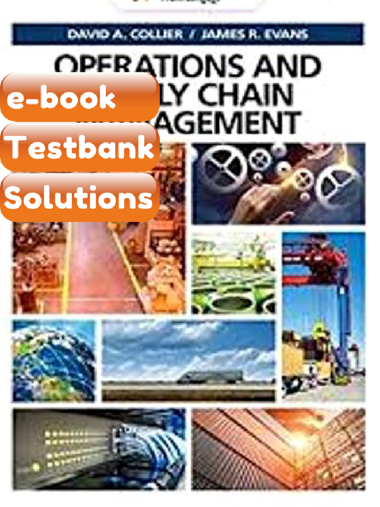Operations and Supply Chain Management 1st Edition David a Collier ...