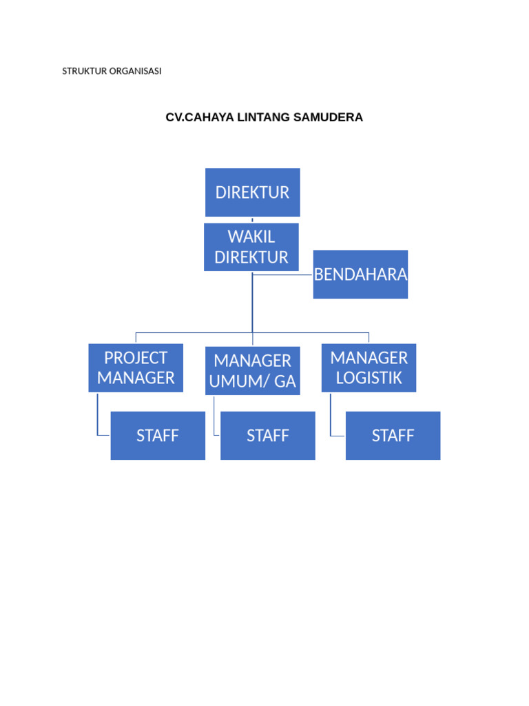 Struktur Organisasi CV - Cls | PDF