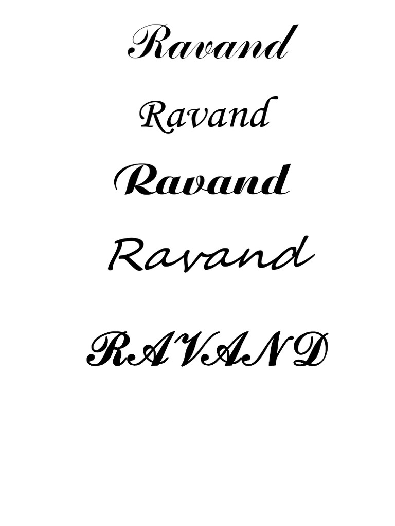 Ravand Font | PDF