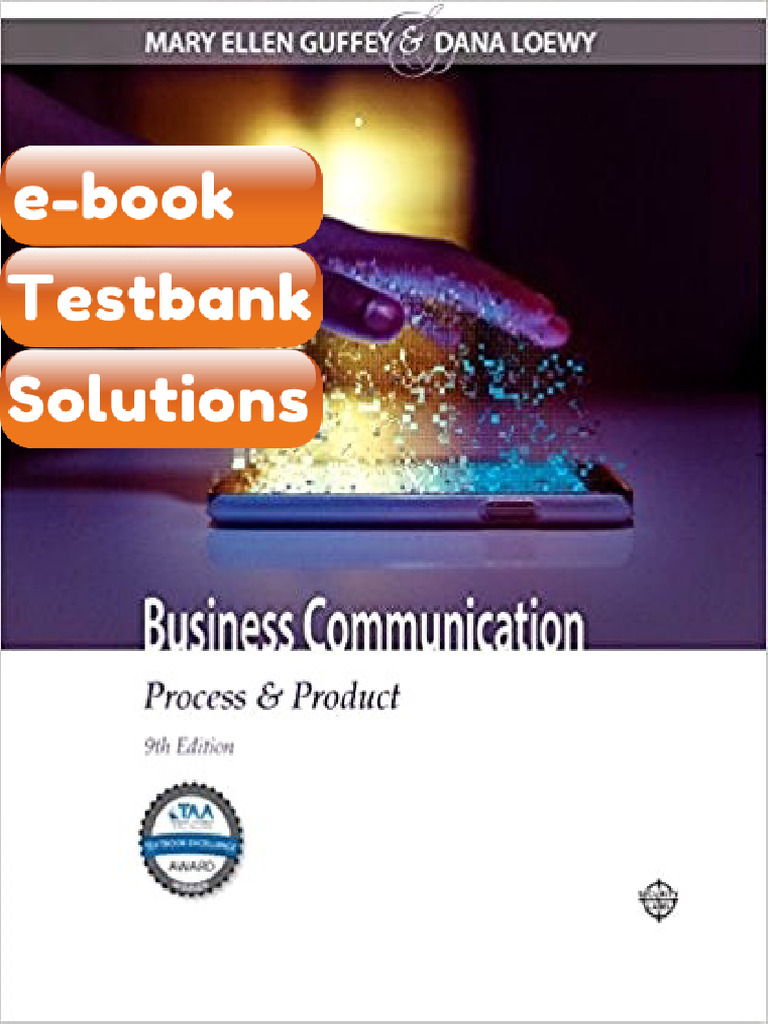 Testbank Business Communication Process Product 9th Edition Fast ...