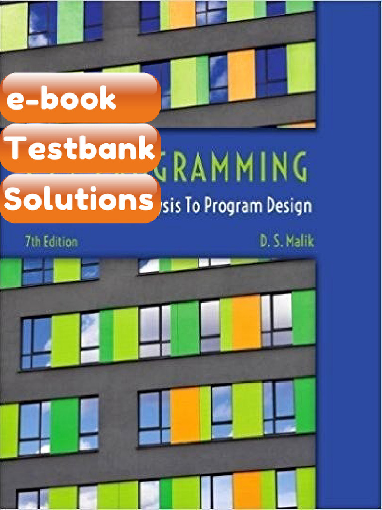 Testbank C Programming From Problem Analysis To Program Design 7th Fast ...