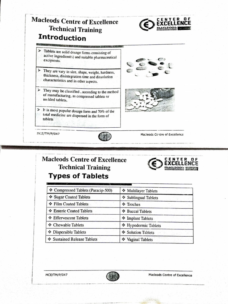 Tablets and Its Physical Parameters | PDF | Tablet (Pharmacy) | Pharmacy