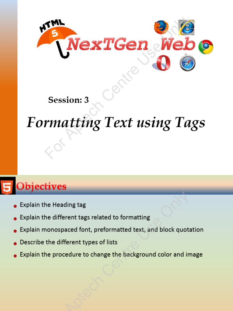 Html5 XP - Session 3 | PDF | Html | Typefaces