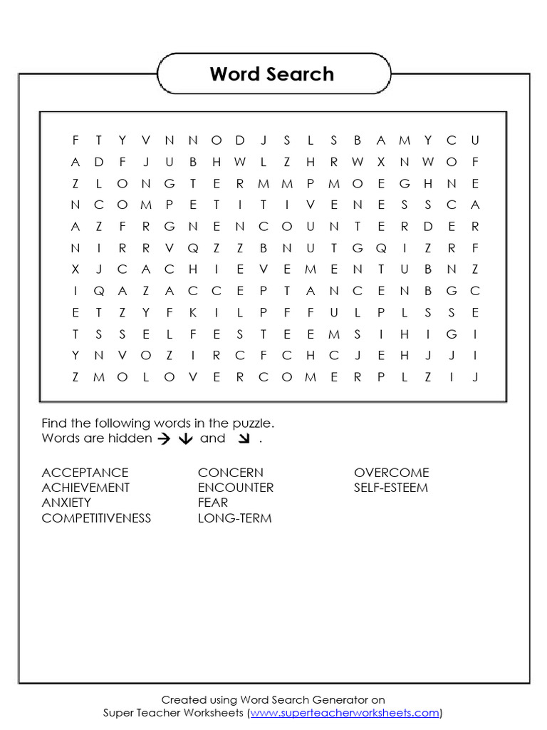Find The Words Worksheet | PDF | Word Search | Word Puzzles