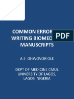 Common Errors in Scientific Manuscripts