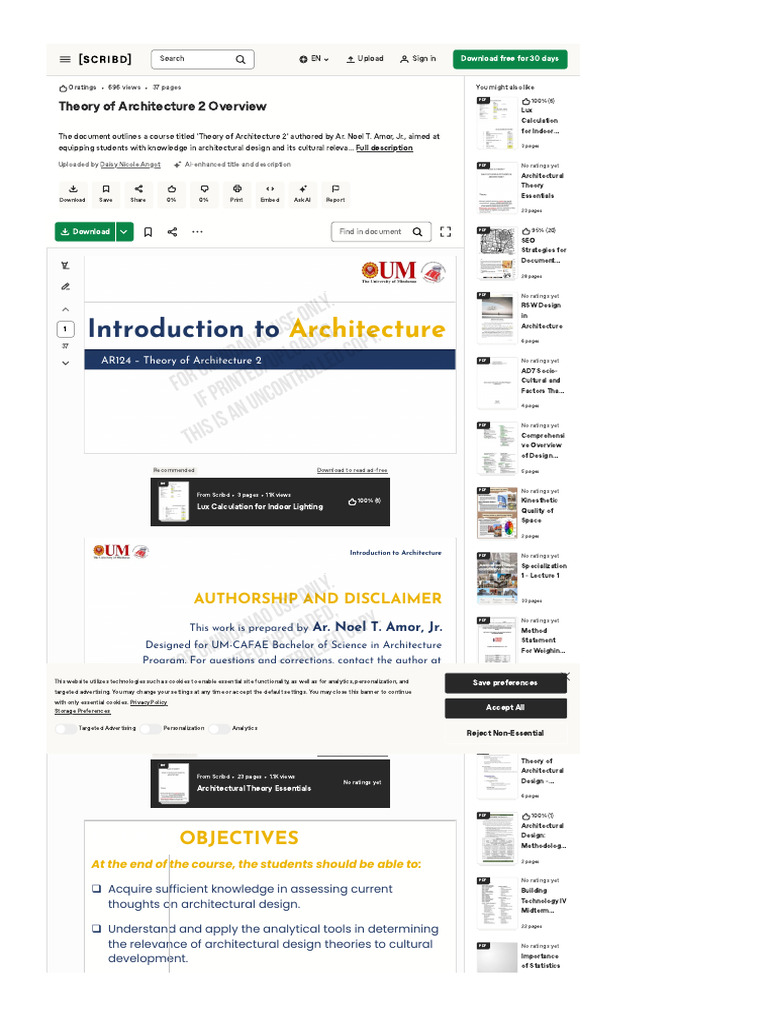 WWW Scribd Com Document 830163744 AR124 Theory of Architecture 02 ...