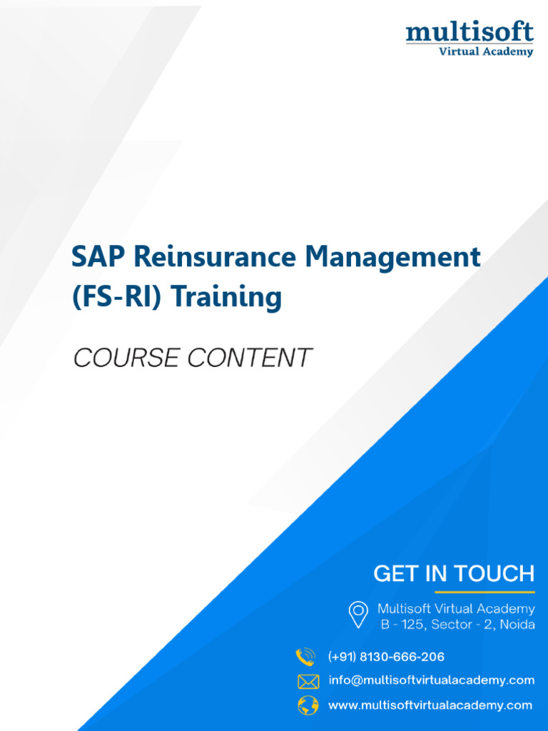 SAP Reinsurance Management | PDF