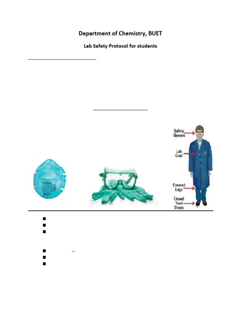 Lab Safety Protocol For Students | PDF | Laboratories | Personal ...