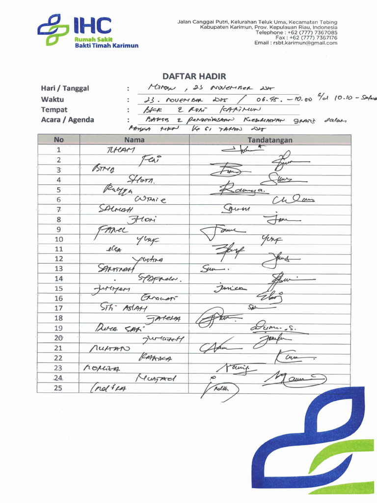 Daftar Hadir | PDF
