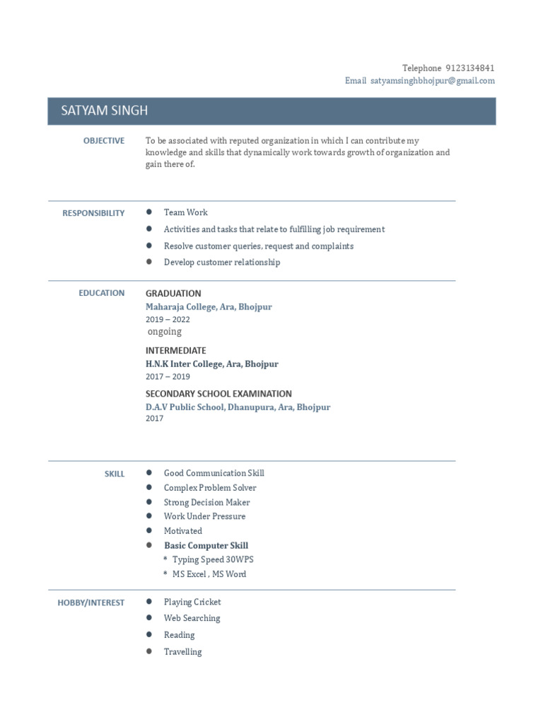 Satyam Resume | PDF