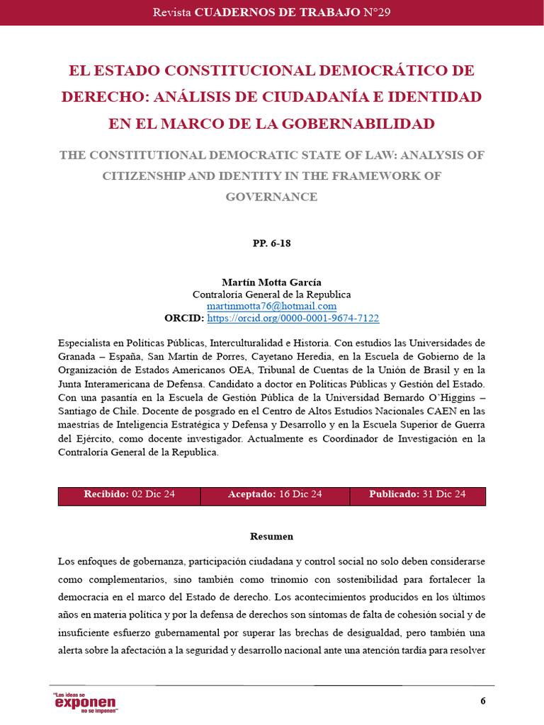 El Estado Constitucional Democratico de Derecho An | PDF | Democracia ...