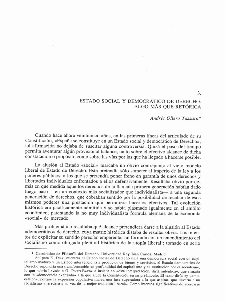 Estado Social y Democratico de Derecho... | PDF