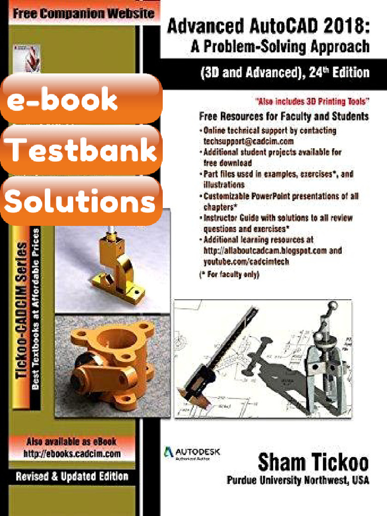 Testbank Advanced AutoCAD 2018 a Problem Solving Approach 3D and ...